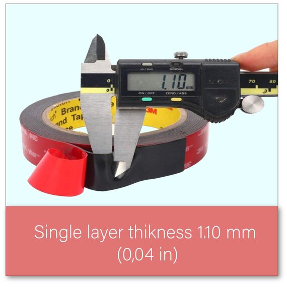 3M VHB 5952 – Universelles doppelseitiges Klebeband aus extra starkem Acrylschaum, wasser- und hochtemperaturbeständig, für Auto, Zuhause und Büro (12 mm x 4,6 m) (12 mm)