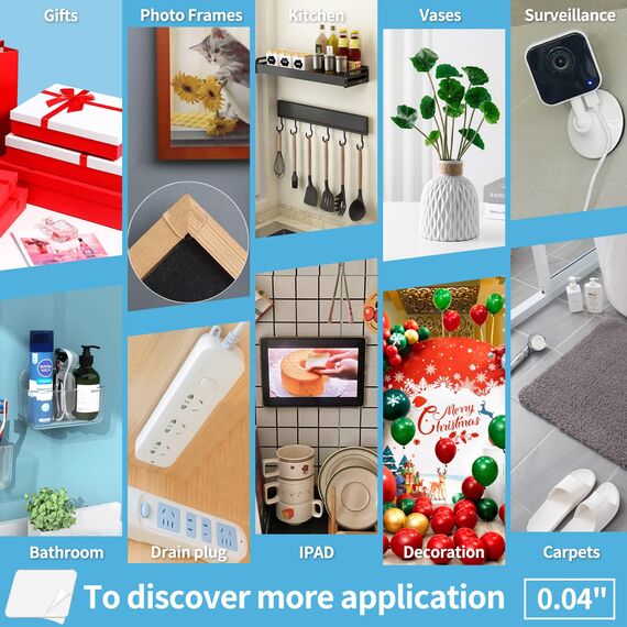 Art3d doppelseitiges klebeband strapazierfähig 12 meter abnehmbar spurlos waschbar wiederverwendbar – mehrzweck-klebeband wie im fernsehen gesehen