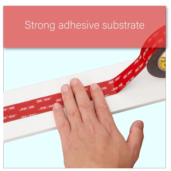 3M VHB 5952 – Universelles doppelseitiges Klebeband aus extra starkem Acrylschaum, wasser- und hochtemperaturbeständig, für Auto, Zuhause und Büro (12 mm x 4,6 m) (12 mm)