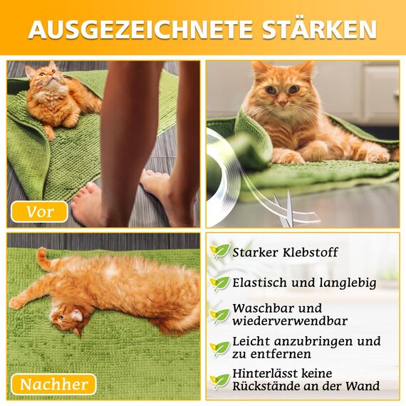 MIMEIMIAI Doppelseitiges Klebeband Extra Stark,3 Meter Klebeband Doppelseitig Transparent Klebepads Abwaschbar Ablösbar Klebestreifen Doppelseitig Spurlos Starker (3M x 3CM x 2MM)