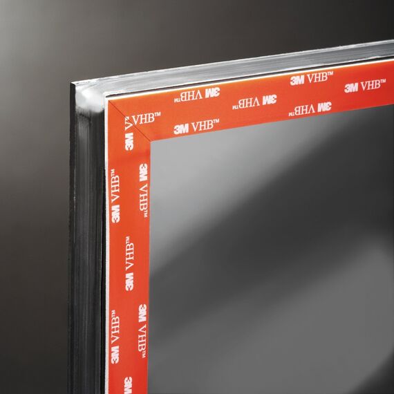3M VHB 4611 Montage Klebeband doppelseitig - hohe Temperaturbeständigkeit, Verbindung von Aluminium, Edelstahl, verzinktem Stahl, Polycarbonat, ABS - 19mm x 3m, Grau, Dicke: 1.1mm (1-er Pack)