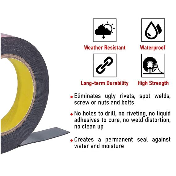 CANOPUS Profi Doppelseitiges Klebeband Extra Stark 4218P Wasserfest (20mm x 3m) Wasserfest Klebeband für den Auto, Kfz, Innen und Außenbereich, Nummernschildhalterung für KFZ, Double Sided Tape