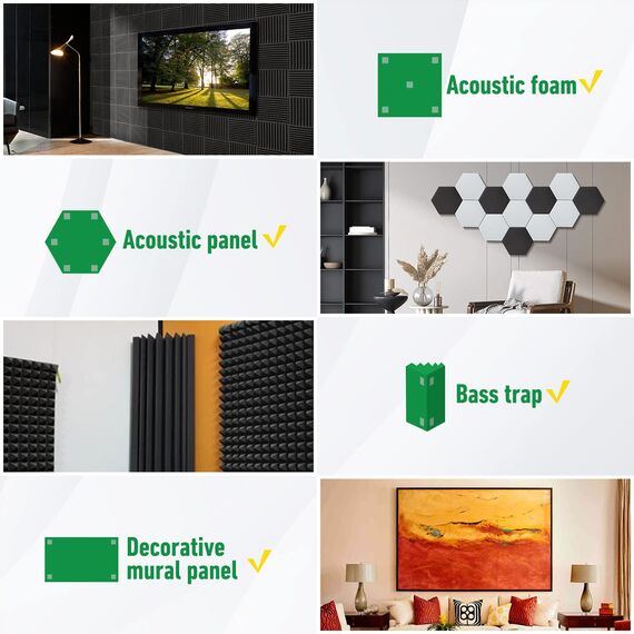 Kuchoow Klebepads Doppelseitig Spurloses, 60 Stück, Doppelseitiger Aufkleber, Waschbares, Transparent, Entfernbares, Doppelseitiges Klebeband Extra Stark (25 * 25 * 1mm)