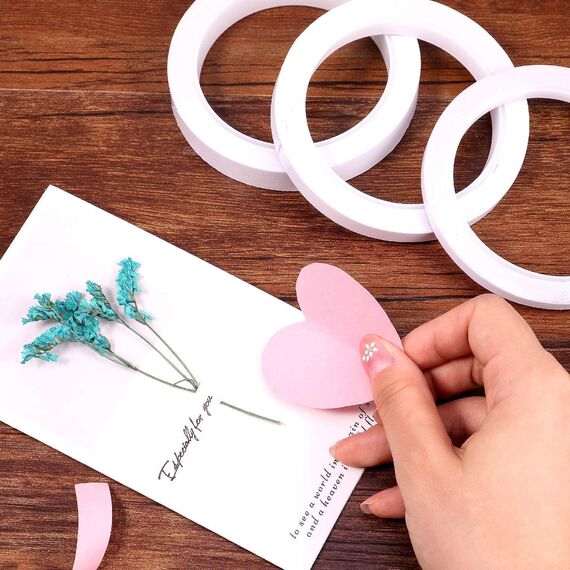 YISUMEI 4 Rollen Selbstklebendes doppelseitiges Klebeband zum Handwerksklasse Büro DIY mit 25 Meter pro Rolle(6mm/12mm/25mm)