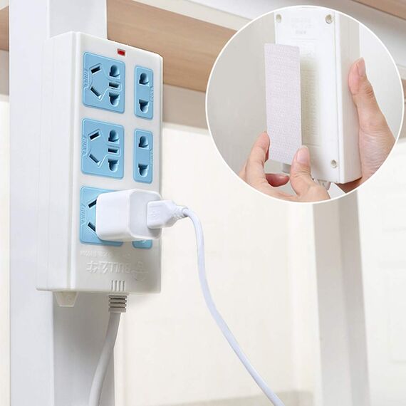 BRAVESHINE 12 Stück Klettband Selbstklebend Extra Stark, Kleben Statt Bohren Starke Klettverschluss,Doppelseitig Klebend (30X150mm)