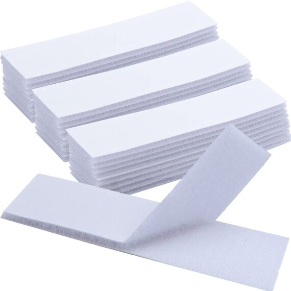 BRAVESHINE 12 Stück Klettband Selbstklebend Extra Stark, Kleben Statt Bohren Starke Klettverschluss,Doppelseitig Klebend (30X150mm)