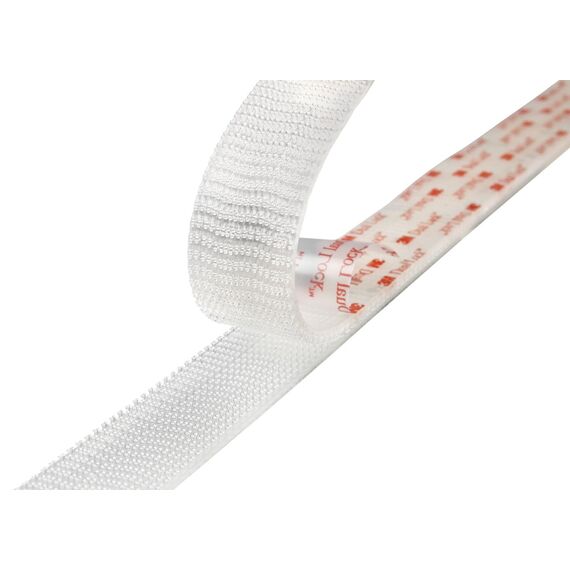 3M Dual Lock SJ3560, wiederlösbares Kletthaftband, starke Belastbarkeit, Für Innen- und Außeneinsatz - Metall, Glas, Kunststoffe (ABS, Acrylat…) - 25mm x 1,25m, Transluzent, Dicke: 5.7mm (1-er Pack)