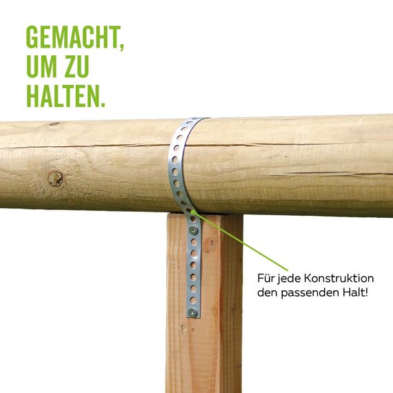 Alberts 334130 Lochband | mit oder ohne Abrollkasette | sendzimirverzinkt | Breite 12 mm | Länge 10 m