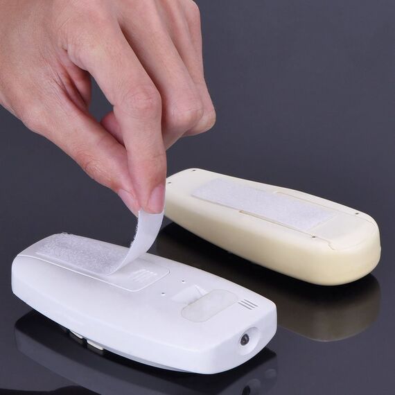 BRAVESHINE 12 Stück Klettband Selbstklebend extra stark, Klettverschluss Selbstklebend Doppelseitiges Klettband Selbstklebendes Flauschband Hakenband (Weiß,30mmx100mm)