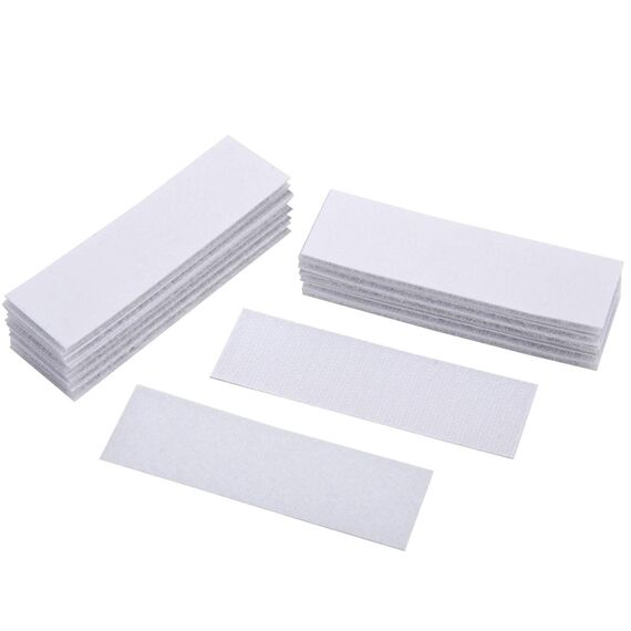 BRAVESHINE 12 Stück Klettband Selbstklebend extra stark, Klettverschluss Selbstklebend Doppelseitiges Klettband Selbstklebendes Flauschband Hakenband (Weiß,30mmx100mm)