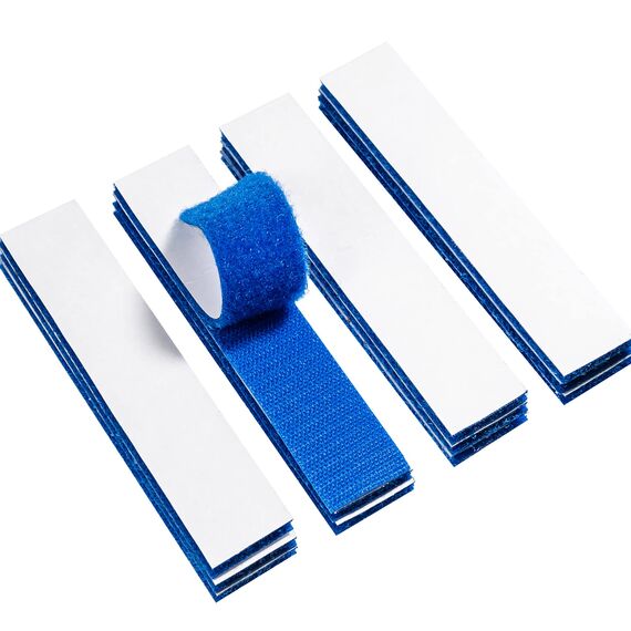 BRAVESHINE 12 Stück Klettband Selbstklebend Extra Stark, Kleben Statt Bohren Starke Klettverschluss,Doppelseitig Klebend (30X150mm)