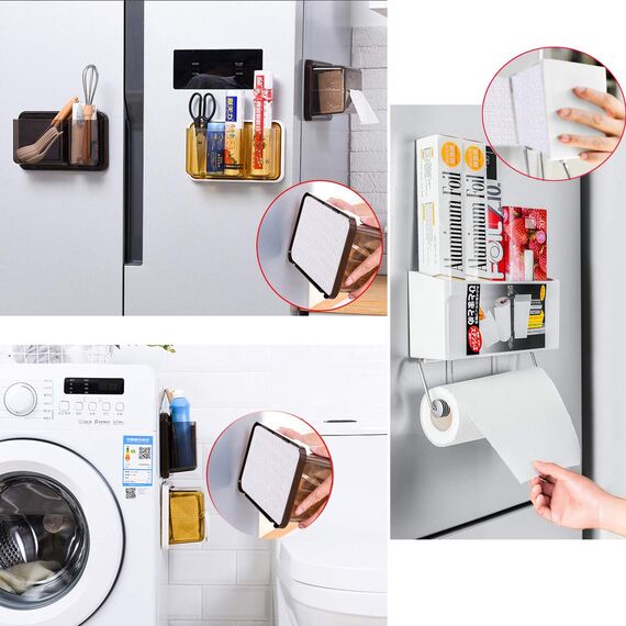 BRAVESHINE 100x200mm Große Industrie Klettband Selbstklebend extra stark, kleben statt bohren Starke Klettverschluss, Doppelseitig Klebend Harmlos für Wände, Metalle 4 Stück, Weiß