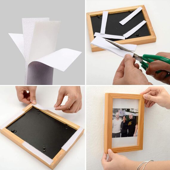 BRAVESHINE 25 Stück Klettband Selbstklebend Extra Stark, Doppelseitig Klebende mit Klettverschluss Selbstklebend Klebepad Flauschband und Hakenband (30x100mm,Weiß)