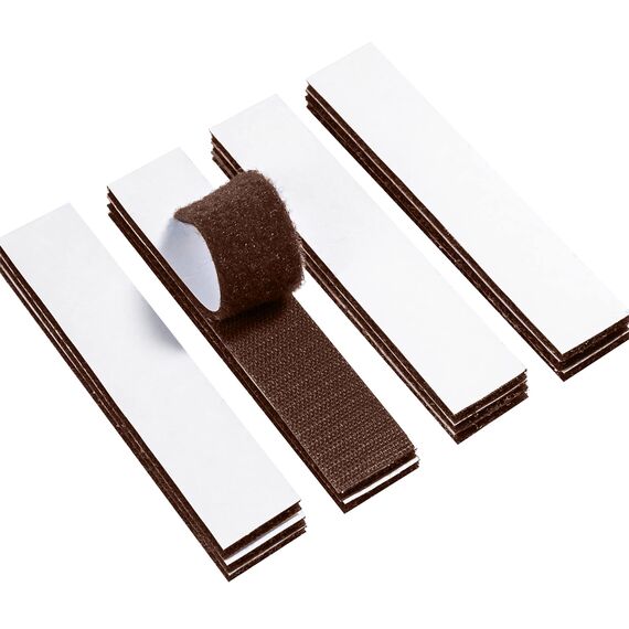 BRAVESHINE 12 Stück Klettband Selbstklebend Extra Stark, Kleben Statt Bohren Starke Klettverschluss,Doppelseitig Klebend (30X150mm)