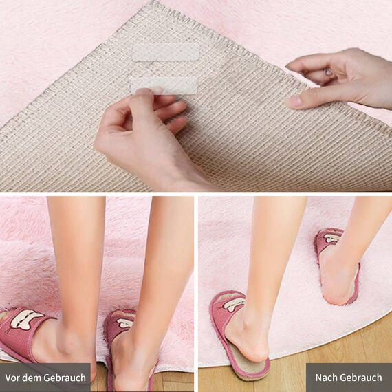 Doppelseitiges Klebeband Extra Stark,Multifunktionales Klebeband Transparent, Klebepads Doppelseitig Extra Stark für Teppich, Fliesen, Auto und Küche (140 Stück)