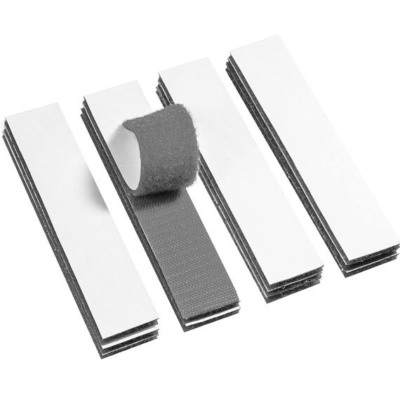 BRAVESHINE 12 Stück Klettband Selbstklebend Extra Stark, Kleben Statt Bohren Starke Klettverschluss,Doppelseitig Klebend (30X150mm)