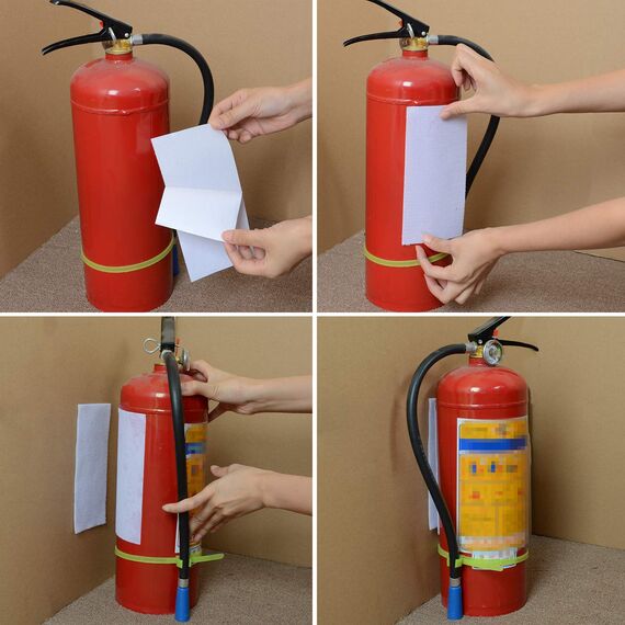 BRAVESHINE 100x200mm Große Industrie Klettband Selbstklebend extra stark, kleben statt bohren Starke Klettverschluss, Doppelseitig Klebend Harmlos für Wände, Metalle 4 Stück, Weiß