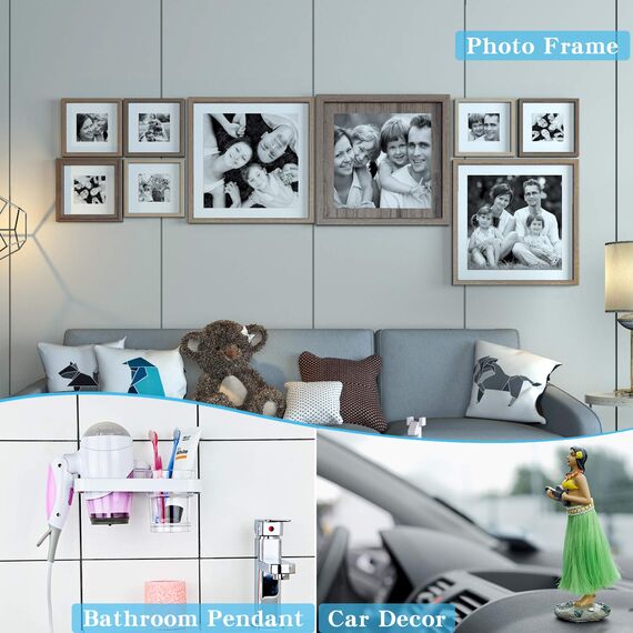 Elover Doppelseitiges Klebeband Extra Stark, VHB Wasserdichtes Schaumband, 9,6m Länge, 24mm Breite Montageband für Wand und LED-Streifen, Auto