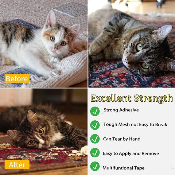 MILEQEE Extra Starkes Doppelseitiges Klebeband 50 mm x 20 m - Wasserfest, Stark für Teppich, Küche, Auto oder Büro