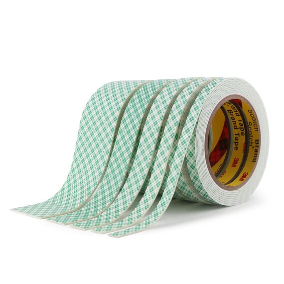 3M Doppelseitiges Schaumstoff Klebeband 13mm x 300cm Weiß 1 Rollen Doppelt Beschichtetes Urethan Polyurethan Band für Kleben Anbringen Montieren Innenbeschilderung Namensschilder