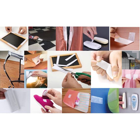 BRAVESHINE Klettband selbstklebend extra stark, 30mm X 100mm Klettverschluss selbstklebend 16 Stück doppelseitiges Klettband Klett Klebeband, Set Haken & Flausch, Weiß