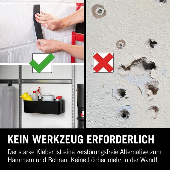 VELCRO Marke | Klettband Selbstklebend | Zuschneidbares industrielles extra starkes doppelseitiges selbstklebendes Klettband mit Klettverschluss | Weiß | 50 mm x 2,5 m