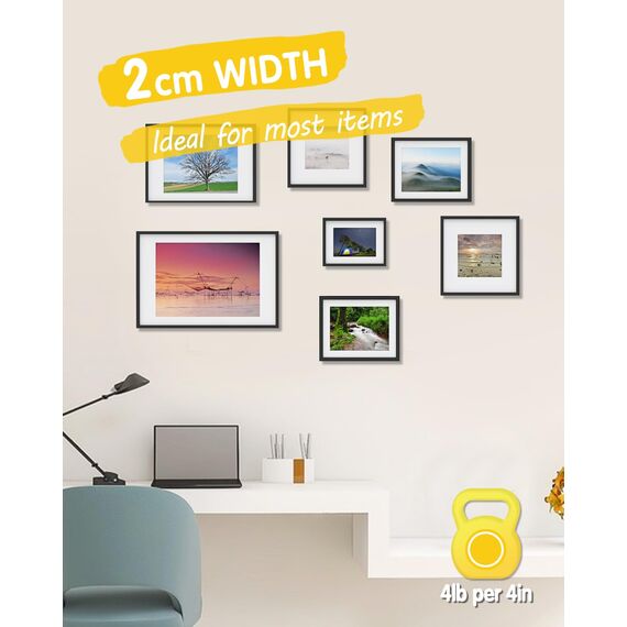 Caianwin 20mm Breites Doppelseitiges Klebeband, Extra Stark Double Sided Tape, Transparent Nano Tape Ablösbar Doppelseitig Klebeband für Teppich, Zuhause, Auto oder Outdoor(2 Rollen à 3 m, 6m Gesamt)