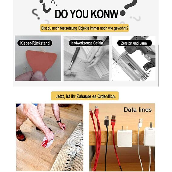 Doppelseitiges Klebeband, transparent, multifunktional, kann nach dem Waschen und Trocknen mit Wasser wiederverwendet werden, Nano-Klebeband, nicht abfärben, kann für Glas, Teppich verwendet werden (3