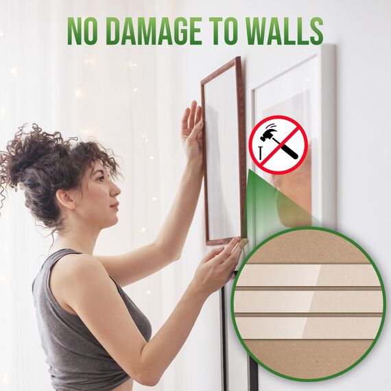 Euqvunn Doppelseitiges Klebeband (3,0 m × 2,0 cm × 1 mm), Ablösbar Extra Stark Nano-Klebestreifen, Waschbares, Spurlos für Poster/Wandaufhängung/Teppich, 2 Rollen