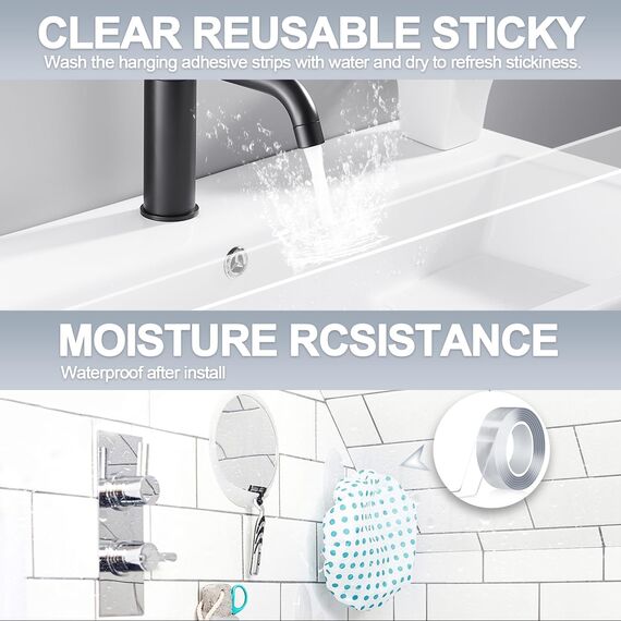 MEMX Doppelseitiges Klebeband Extra Stark, 5M Mehrzweck-Montageband, Wiederverwendbar, Abnehmbar, Waschbar, Spurlos, Nano tape für die Montage von Teppichen, Haus, Bürodekoration