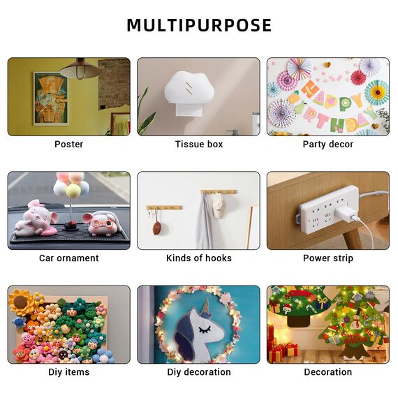 SUTOUG Doppelseitiges Klebeband, Nanoband, Transparentes Klebeband, Spurloses Klebeband, Abnehmbar, Waschbar, Wiederverwendbar, Geeignet für Teppiche, Fotowände, Küchenmöbel, 3m Pro Rolle, 2 Rollen