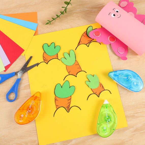 3 Stück Kleberoller, 8mm x 8m Fotokleber Doppelseitiges Klebeband Transparent Klebemaus Glue Roller für DIY Scrapbooking Umschlag Geschenkverpackung