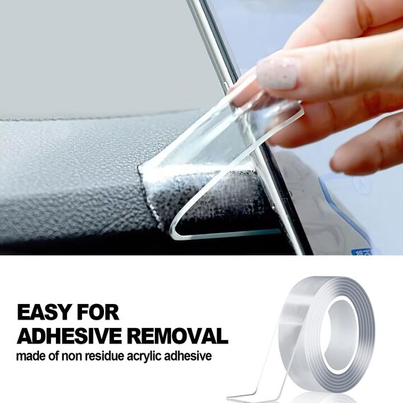 MEMX Doppelseitiges Klebeband Extra Stark, 5M Mehrzweck-Montageband, Wiederverwendbar, Abnehmbar, Waschbar, Spurlos, Nano tape für die Montage von Teppichen, Haus, Bürodekoration