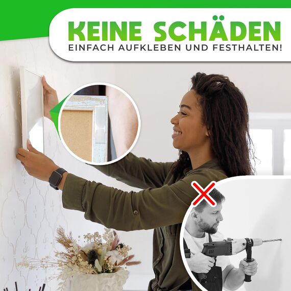 V1 TRADE Nano Tape 10m - Klebeband Doppelseitig Extra Stark Transparent 2x5m Rollen - Klebeband Doppelseitig Ablösbar - Double Sided Tape Strong - Wiederverwendbar