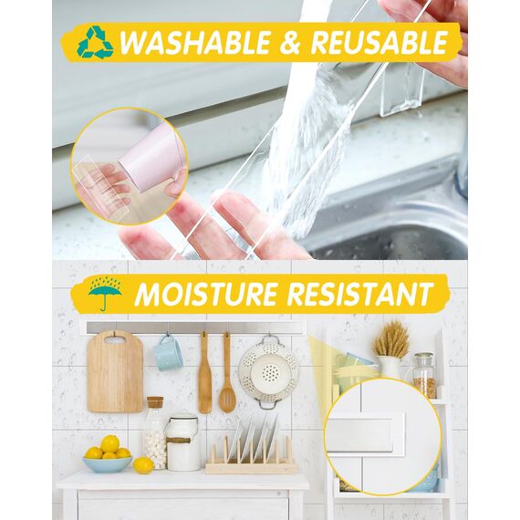 Caianwin 35mm Breites Doppelseitiges Klebeband, Extra Stark Double Sided Tape, Transparent Nano Tape Ablösbar Doppelseitig Klebeband für Teppich, Zuhause, Auto oder Outdoor(2 Rollen à 3 m, 6m Gesamt)