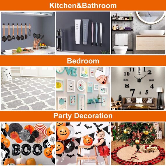 Doppelseitiges Klebeband Extra Stark 5M Magisch Nano Doppelseitige Klebebänder Transparent Ablösbar Klebestreifen Doppelseitig Spurloses Waschbares Klebeband für Teppich Fotorahmen Küche