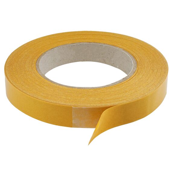 Kleberino Klebeband doppelseitig dünn | handreißbar | stark und permanent klebend | Universalklebeband für fast alle Untergründe in Industriequalität (19mm x 10 m)