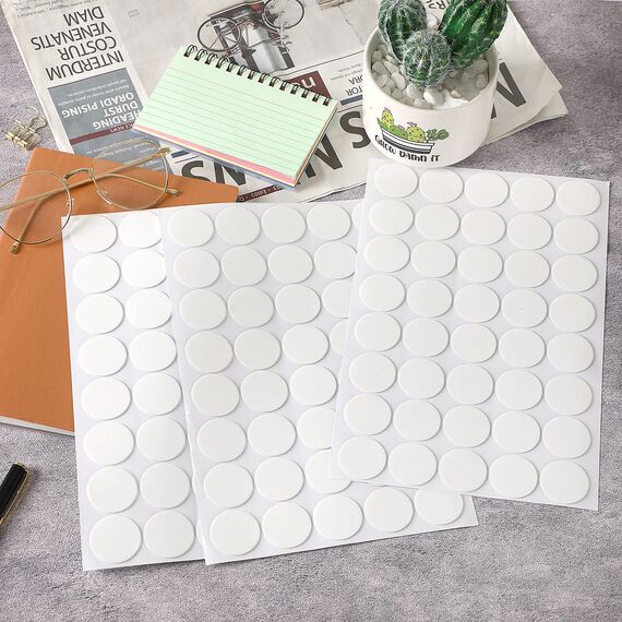 280 Stück Doppelseitige Klebepunkte Transparente Runde Aufkleber Keine Spuren Wasserdichte Punktaufkleber für Festivaldekoration(30mm)