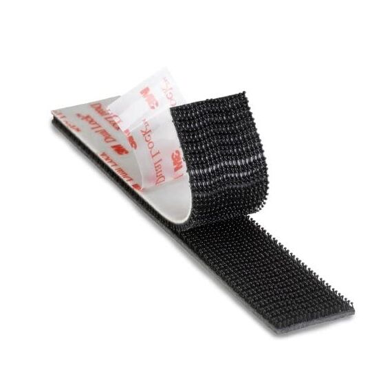 3M Dual Lock - flexibler Druckverschluss 3550TB Blister, 25 mm x 2.5m, Schwarz (1-er Pack)