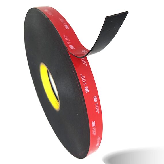 Amkurson Doppelseitiges Klebeband Extra Stark, Montageband Wasserdichtes Klebeband Hitzebeständig Schwarz Schaumstoffband, 4.7m Länge, 0.6cm Breite Für Kfz Und Haus Dekorationen (0.6cm*4.7m)