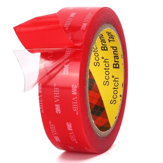 3M VHB 4910 Doppelseitiges transparentes Acrylschaumklebeband, wasserdicht und hochtemperaturbeständig für Auto, Zuhause, Büro, Außenbereich (12 mm x 4,6 m)