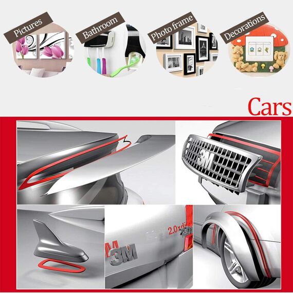 SANKA Doppelseitiges Klebeband Extra Stark, Wasserfest und Hochtemperaturbeständig für Auto, Heim- und Büro (20 mm x 4,7 m)