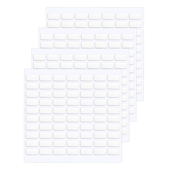 JANYUN 280 Stück Montagekitt, doppelseitige Klebepunkte, entfernbarer Posterkitt, transparenter Klebestift zum Aufhängen von Bildern an der Wand, spurlose Klebemasse, Heimbüro-Dekoration (13 x 8 mm)