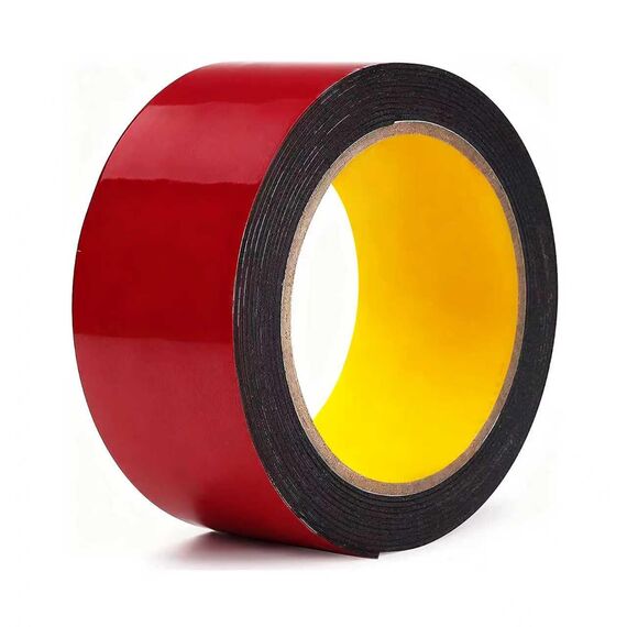 LLPT Doppelseitiges Klebeband Montageband Schweres wasserfestes schwarzes Schaumstoffband 2,5cm x 5,5m Länge ohne Rückstände für Kfz-Dekorationen (2,5cm)