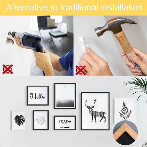 Extra Stark Transparent, Wasserfest Doppelseitiges Klebeband 2,5cm x 5m, Wiederverwendbares Multifunktionales Klebeband Ablösbar