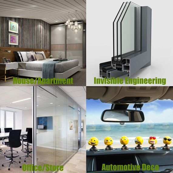 LLPT Doppelseitiges Klebeband Klar Acryl Starkes Montageband 2,5cm x 14m Rückstandsfrei Wasserdicht Outdoor Indoor Kleber(WA150)