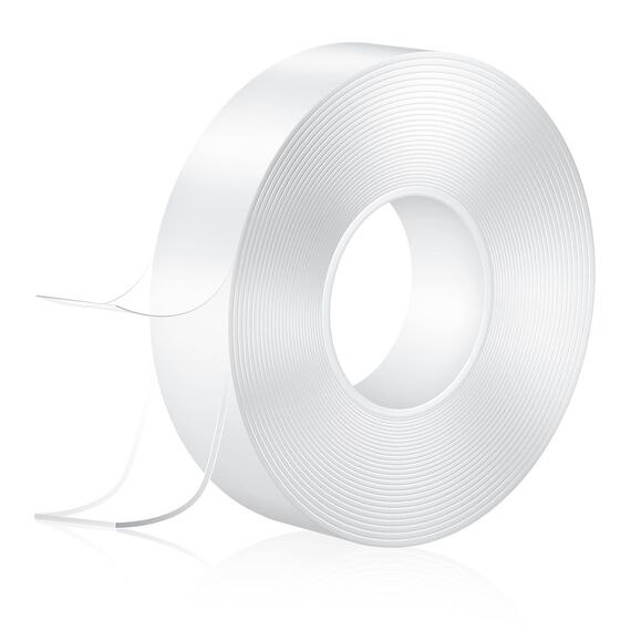 XINGHUA 5m Doppelseitiges Klebeband Extra Stark Transparent, Klebeband Doppelseitig,Nano Tape Teppich Klebeband Ablösbar, für Foto Wand, Küche, Zuhause, Auto, Oder Bad, Büro.