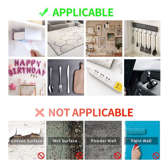 BNCHI 2CM*1MM*3M Nano Doppelseitiges Klebeband Heavy Duty, abnehmbares transparentes starkes klebriges Klebeband für Teppich, Fotos, Wand