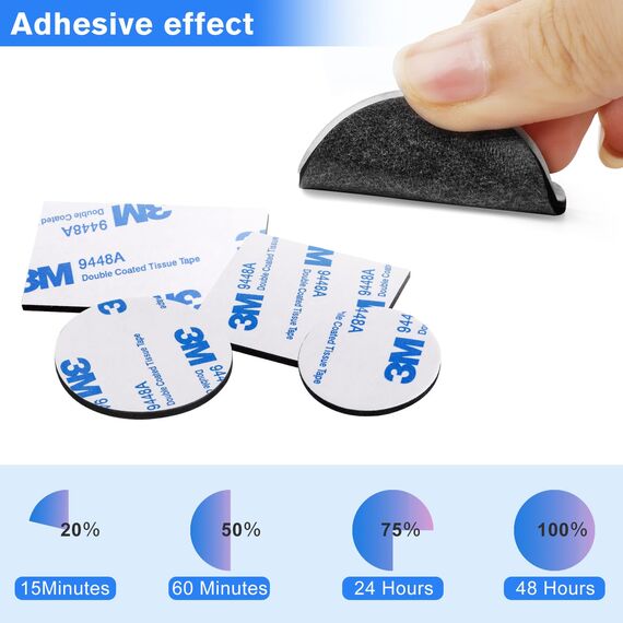 VFANDV Doppelseitiges Klebeband - 120 Stücke Klebepads Extra Stark 2MM Foam Adhesive Pads Für Küche, Büro, Auto - Blau