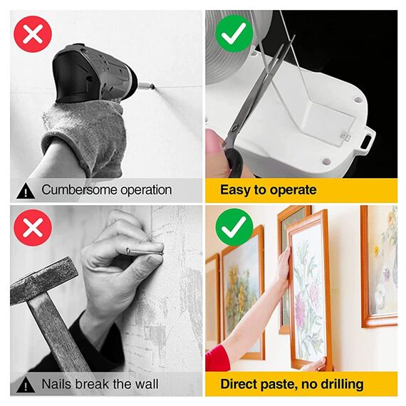 BNCHI 2CM*1MM*3M Nano Doppelseitiges Klebeband Heavy Duty, abnehmbares transparentes starkes klebriges Klebeband für Teppich, Fotos, Wand